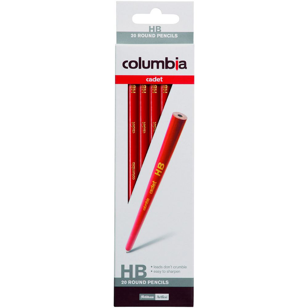 Columbia Cadet Round Graphite Pencil HB 20 Pack