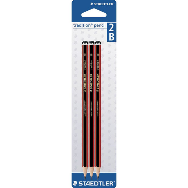 Staedtler Tradition Graphite Pencils 2B 3 Pack