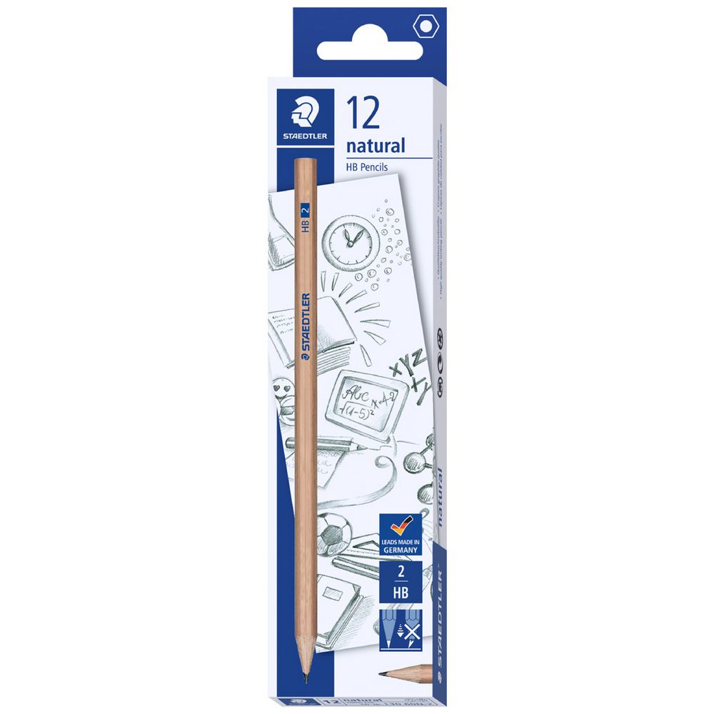 Staedtler Natural Graphite Pencils HB 12 Pack